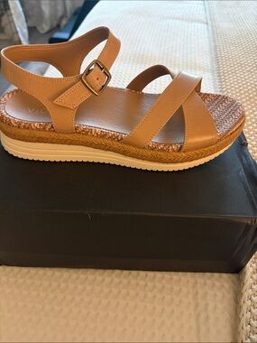 Vionic Tan Braided Espadrille Sandal